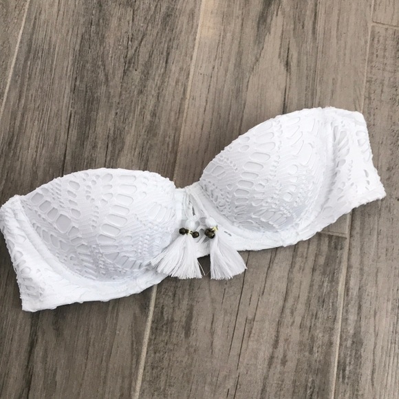 aerie Other - Aerie Bandeau Eyelet Bikini Top